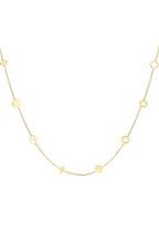 Entdecke die zeitlose Eleganz der Milla Halskette. Mit einer Länge von 39 cm und einer zusätzlichen 5 cm Verlängerung bietet sie dir die perfekte Passform. Hergestellt aus hochwertigem Edelstahl, das mit 14k Gold vergoldet ist, strahlt diese Halskette Luxus und Stil aus. Trage sie alleine für einen subtilen Look oder kombiniere sie mit anderen Schmuckstücken, um deinen persönlichen Stil zu unterstreichen. Ein Must-Have für deine Schmucksammlung.