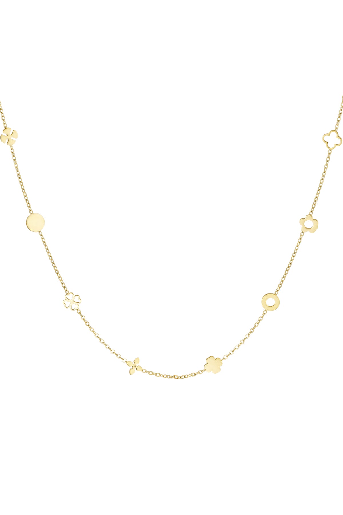 Entdecke die zeitlose Eleganz der Milla Halskette. Mit einer Länge von 39 cm und einer zusätzlichen 5 cm Verlängerung bietet sie dir die perfekte Passform. Hergestellt aus hochwertigem Edelstahl, das mit 14k Gold vergoldet ist, strahlt diese Halskette Luxus und Stil aus. Trage sie alleine für einen subtilen Look oder kombiniere sie mit anderen Schmuckstücken, um deinen persönlichen Stil zu unterstreichen. Ein Must-Have für deine Schmucksammlung.