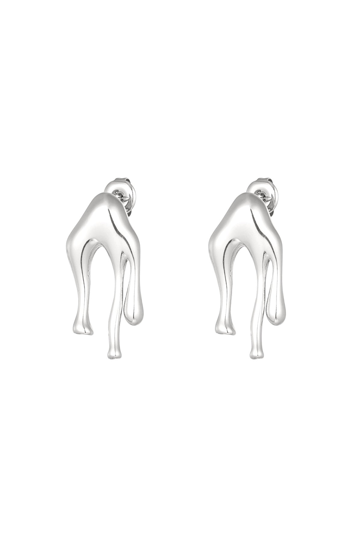 LavaSilverOhrringe_AsymmetrischetropfendeOhrringe_DripOhrstecker