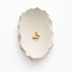 Vergoldeter Dackel Charm aus Edelstahl mit Zirkonia, 1,4 cm groß, Hundeanhänger
