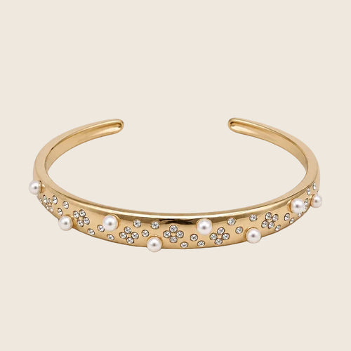 Ellani Cuff Armreif 14k vergoldet aus 316L Edelstahl 57,7 mm Durchmesser