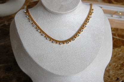 Elegante Damen Halskette Nova aus Edelstahl mit 18K-Vergoldung 