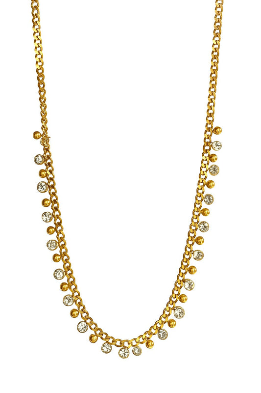 Elegante Damen Halskette Nova aus Edelstahl mit 18K-Vergoldung 