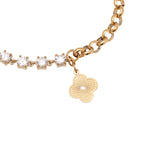 Liora Armband aus 14k vergoldetem Edelstahl mit Kleeblatt-Anhänger und Zirkonia Steinen