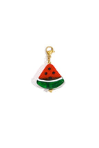 hejschmuck Melon Slice Charm aus Edelstahl und Resin in Gold – Frontansicht.