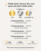 Preise und Optionen für Mystery Schmuckboxen in Gold, Silber und Bicolor Mix von HEJSCHMUCK